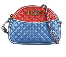 Mini Dome Trapuntata, Leather, Red/Blue, 0416, DB/B, 2*